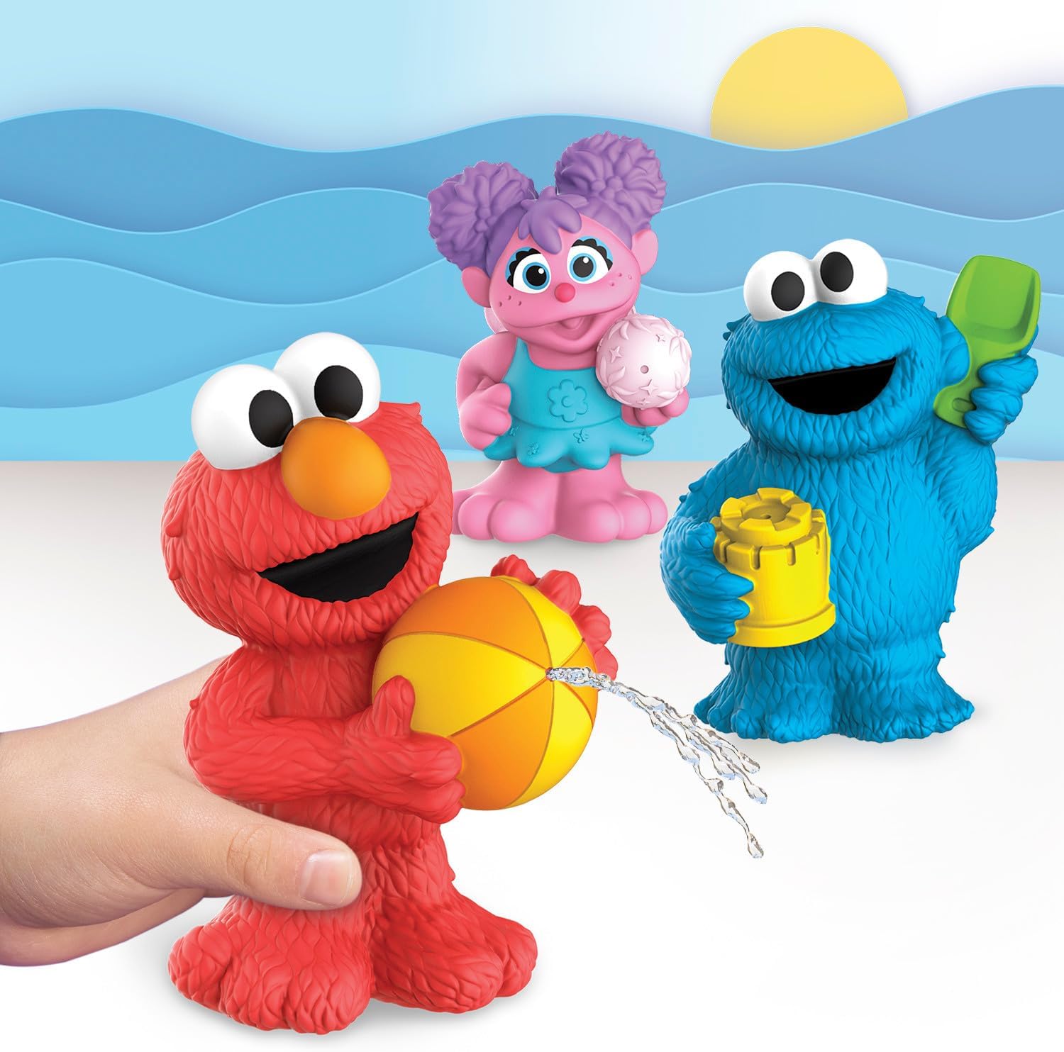 Sesame Street – Juego de 3 piezas de juguetes flotantes para baño y piscina, juguetes para niños de 2 años en adelante Just Play
