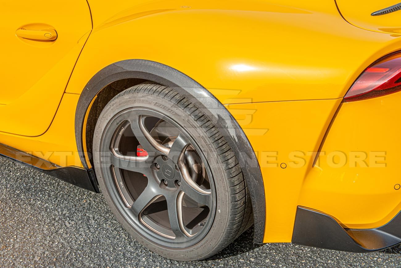 Repuesto para modelos Toyota GR Supra 2020 actuales  JDM Artisan Spirit Style Fibra de Carbono Moldeo de Rueda Lateral Trasera Moldura Fender Flare