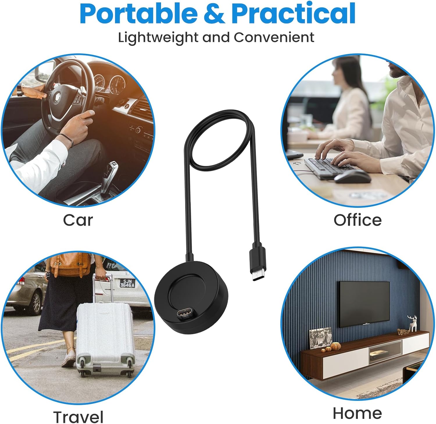 Paquete de 2 cargadores USB tipo C diseñados para Garmin Epix Gen 2 ProEpix Gen 2Epix ProD2 Air X10, estación de carga portátil, cable de carga
