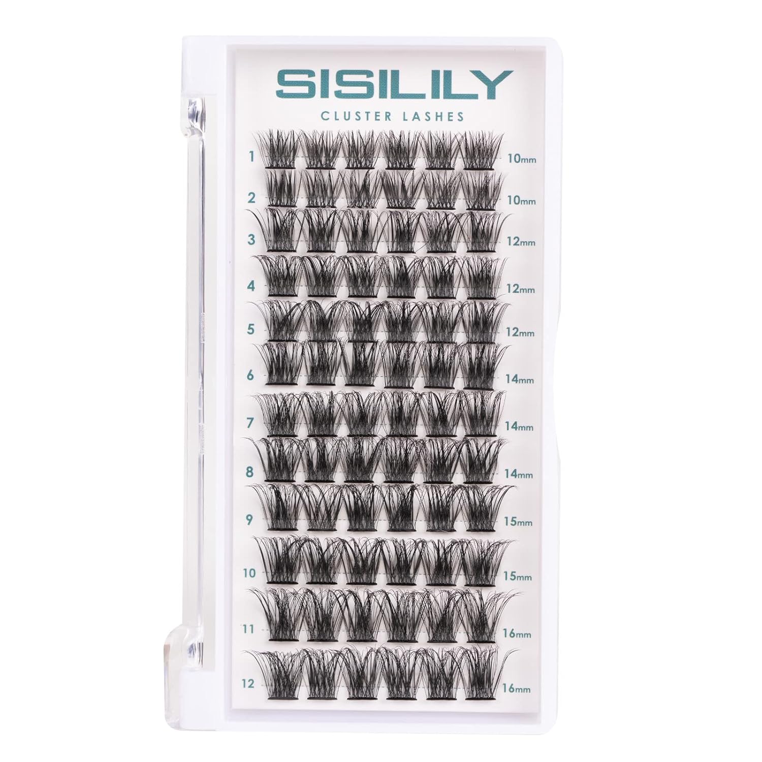SISILILY Extensiones de pestañas individuales en racimo, 72 unidades, rizo C D, mega volumen, extensiones de pestañas naturales, fáciles de aplicar