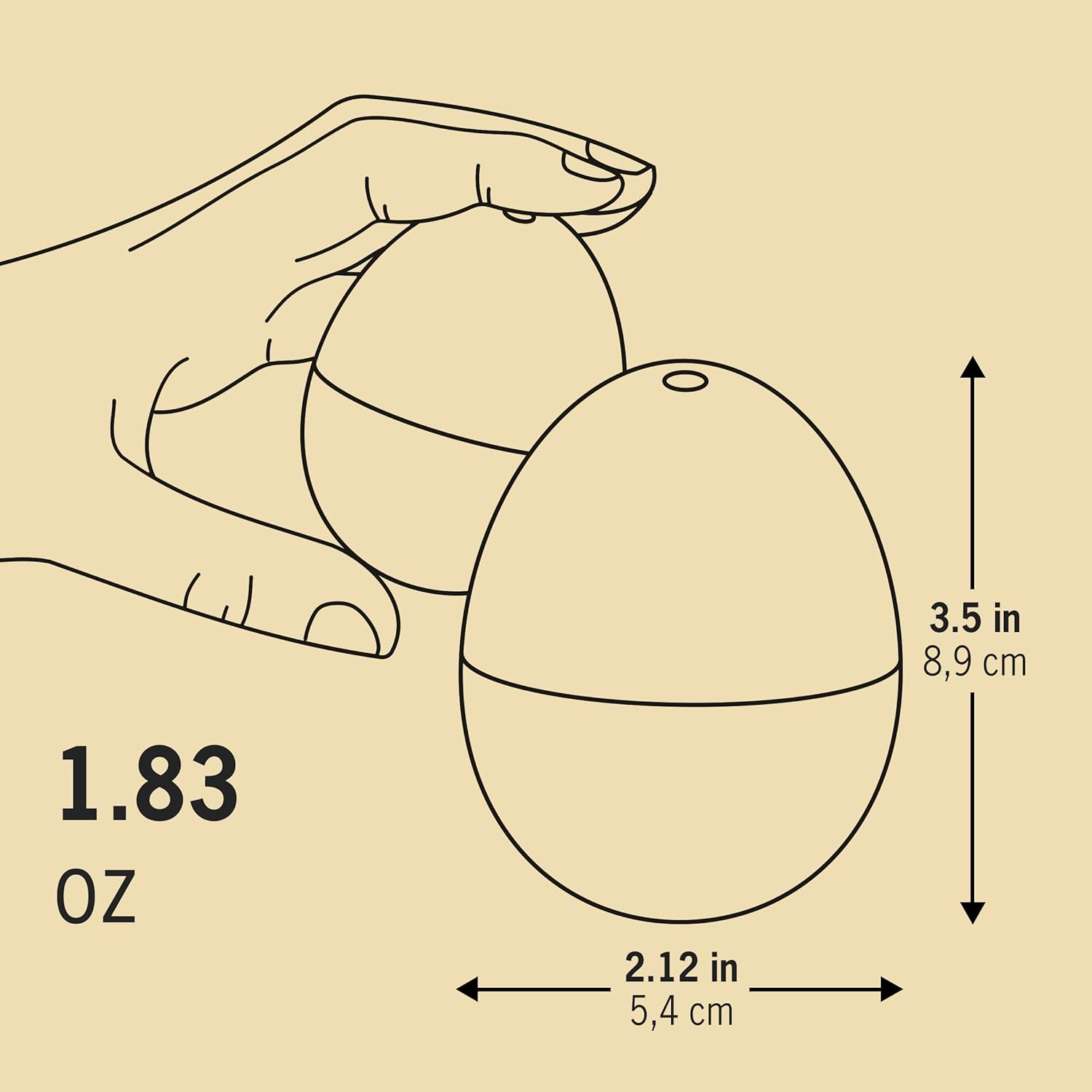 BeepEgg Basic Purple – Temporizador de huevos para hervir huevos – Cocina musical para huevos suaves, medianos y duros – Seguro para alimentos –
