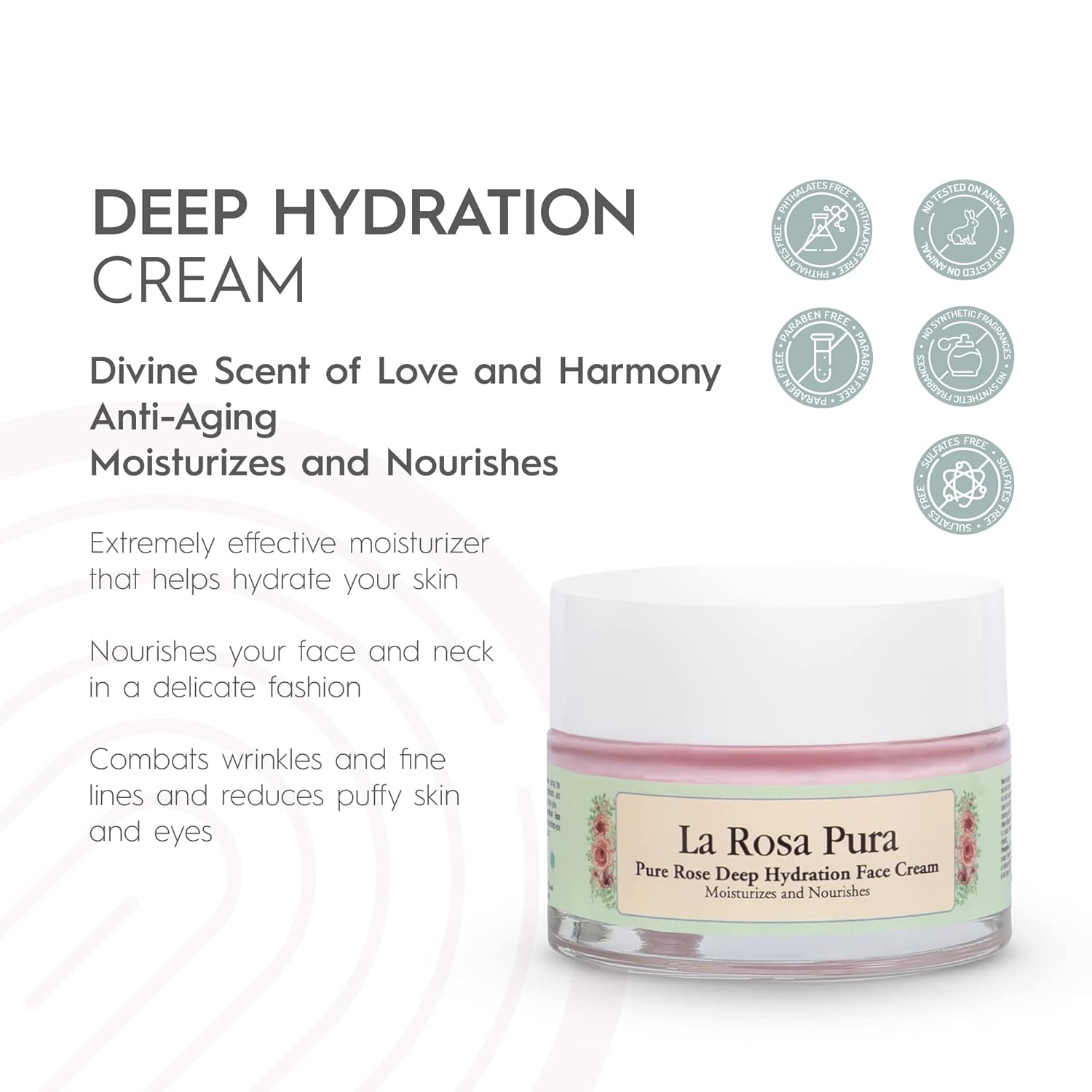 Fresh Rose – Crema facial de hidratación profunda, antienvejecimiento, hidratante con doble efecto rejuvenecedor, fórmula nutritiva natural, 1.69