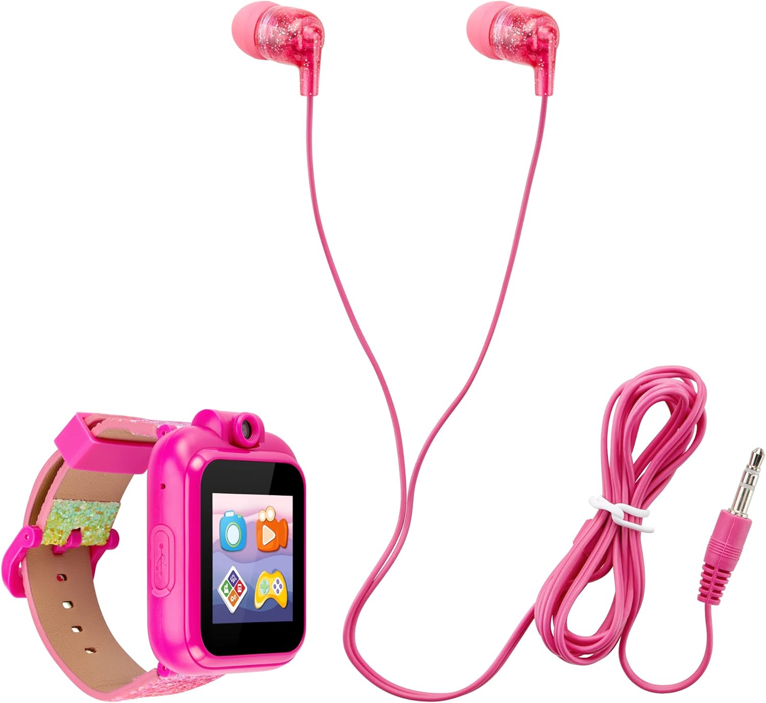 Playzoom Juego de reloj inteligente y auriculares para niños, cámara de video, selfies, aprendizaje STEM, juegos divertidos educativos, reproductor
