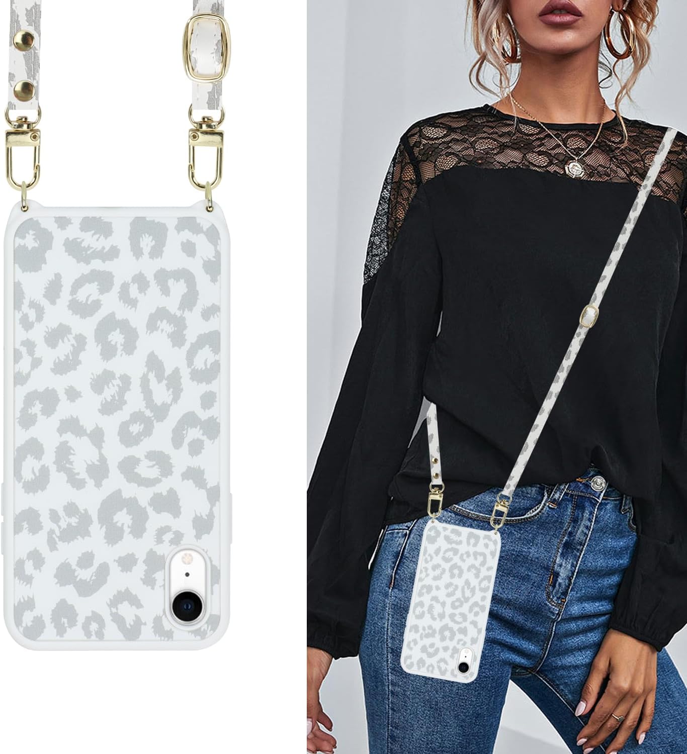 Cavor Funda Magsafe para iPhone XR, iPhone Xr MagSafe, fundas para iPhone XR Crossbody con correa, iPhone XR Funda linda, funda protectora de cuerpo