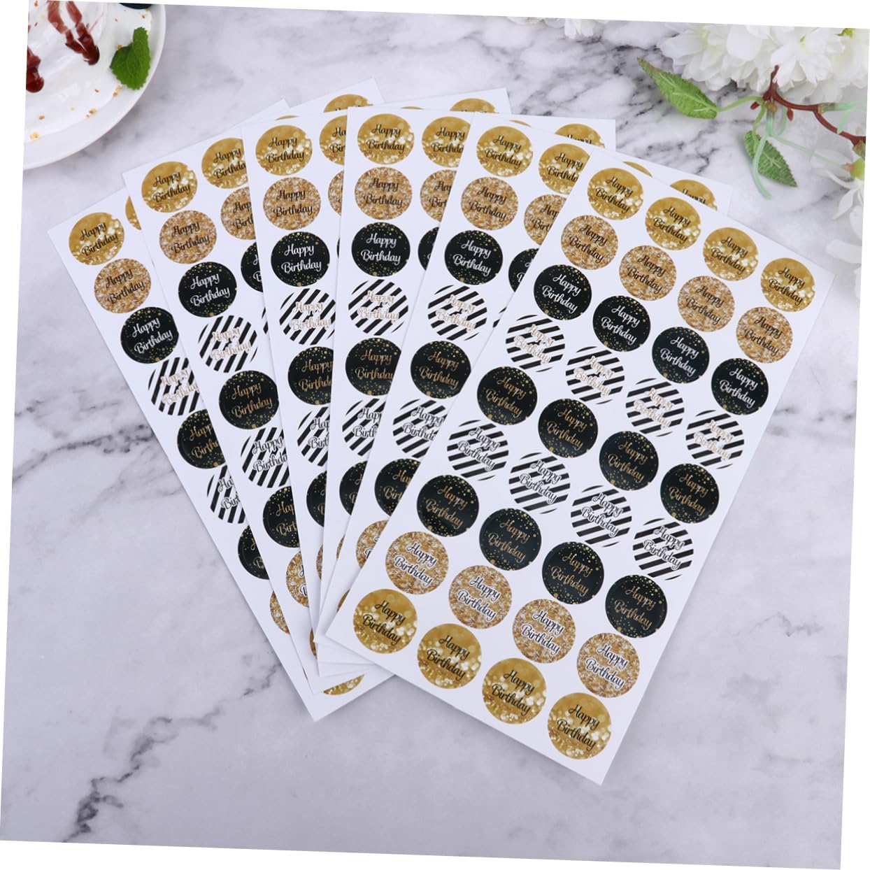 STOBOK 36 Sheets Birthday Labels Stickers Birthday Round Sticker Envelopes Stickers Present Labels Kraft Paper Sticker Sealing Labels Birthday Candy
