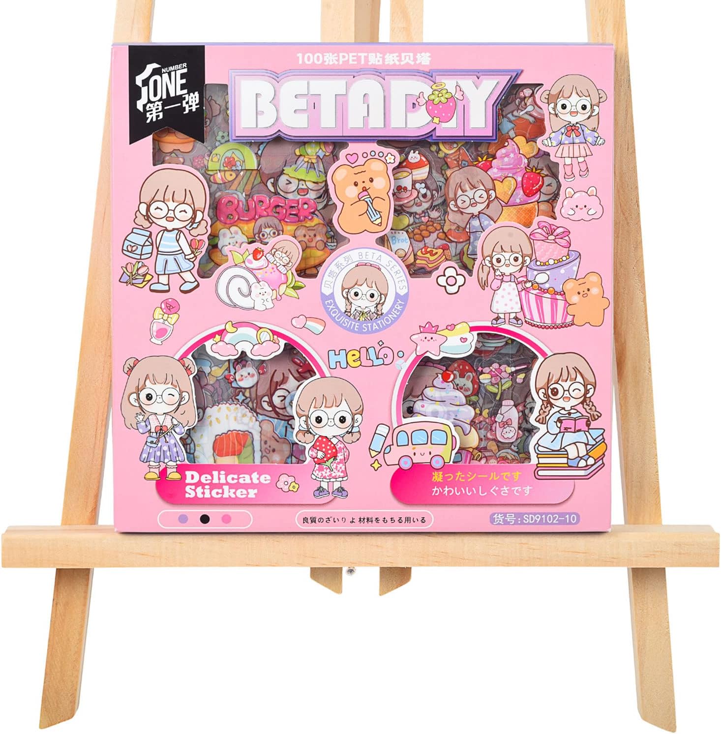 Calcomanías de letras kawaii japonesas de papelería, 100 hojas, lindas calcomanías de álbumes de recortes, calcomanías Kuromi para hacer tarjetas,