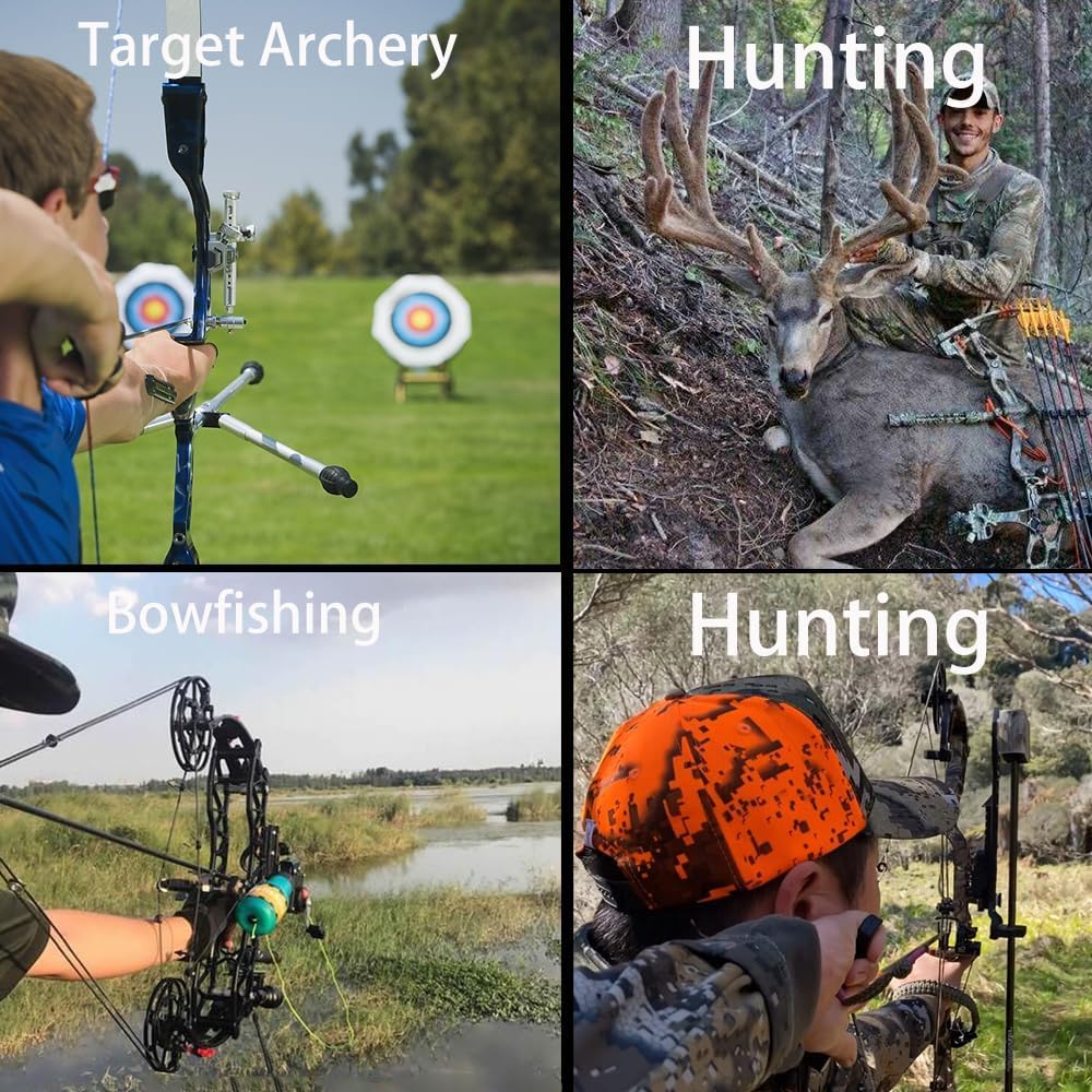 Kit de arco compuesto, peso de 30 a 70 libras, longitud de tracción de 23.5 a 30.5 pulgadas, 320 fps de velocidad de caza y arco objetivo, con todos