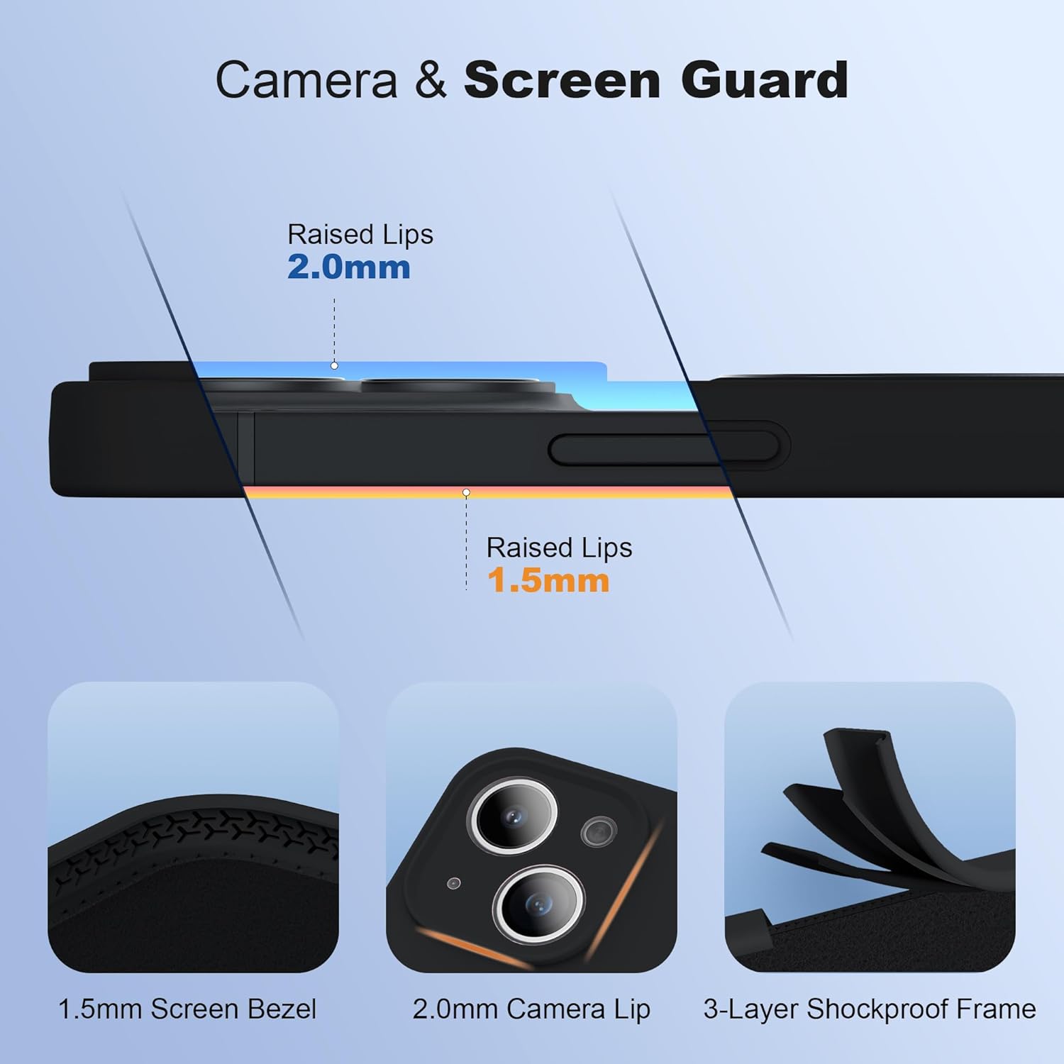 Funda de silicona para iPhone 14 Plus con soporte de anillo magnético, iPhone 14 Plus funda de teléfono de 6.7 pulgadas para mujeres y hombres