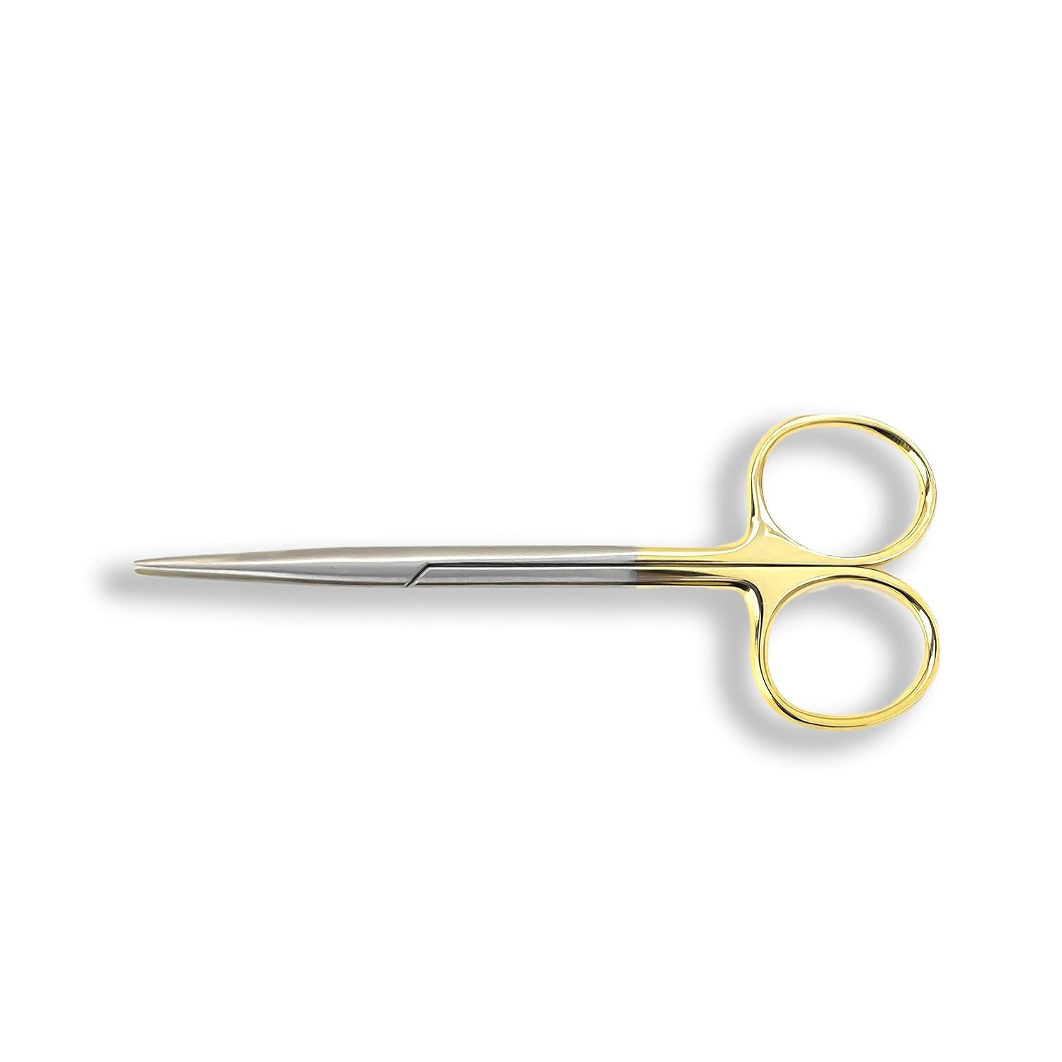Cynamed TC Mayo – Tijeras de disección con inserciones de carburo de tungsteno y anillos de oro, tijeras de precisión largas y gruesas, acero
