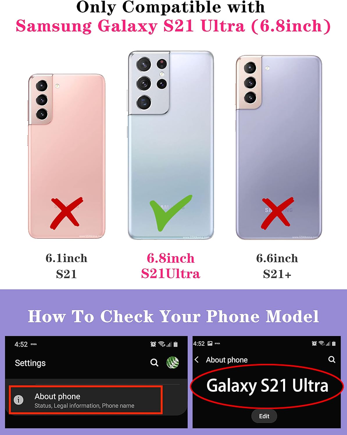 Goocrux Funda 2 en 1 para Samsung Galaxy S21 Ultra con diseño floral de girasol para mujeres y niñas, diseño femenino de flores con cubierta