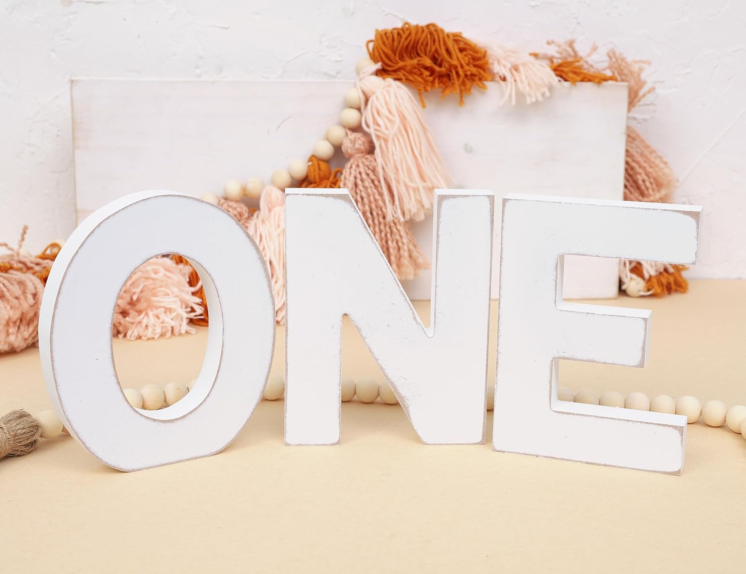Letrero de madera de una letra para el primer cumpleaños, centros de mesa de madera, decoraciones de primer cumpleaños, letras de pie para primer