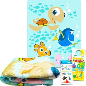 Finding Nemo Juego de manta de forro polar, paquete de manta de Finding Nemo de Disney con calcomanías adicionales y más para bebés, niños pequeños, Finding Nemo Juego de manta de forro polar, paquete de manta de Finding Nemo de Disney con calcomanías adicionales y más para bebés, niños pequeños,