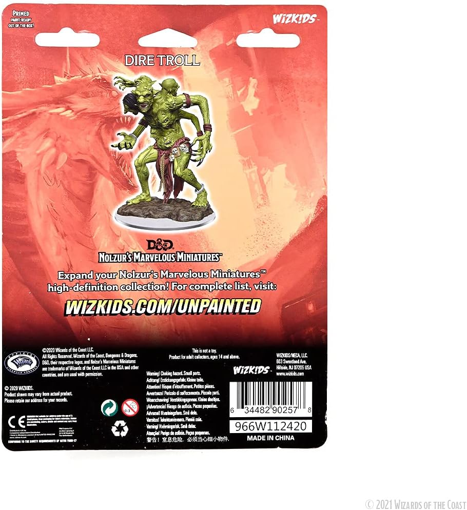 Las maravillosas miniaturas de D&D Nolzur Troll terrible