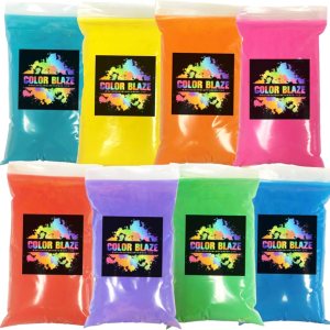 Color Blaze Holi – Polvo de colores 1 libra de cada color rosa, rojo, naranja, amarillo, verde, verde azulado, azul, morado para carreras Color Blaze Holi – Polvo de colores 1 libra de cada color rosa, rojo, naranja, amarillo, verde, verde azulado, azul, morado para carreras