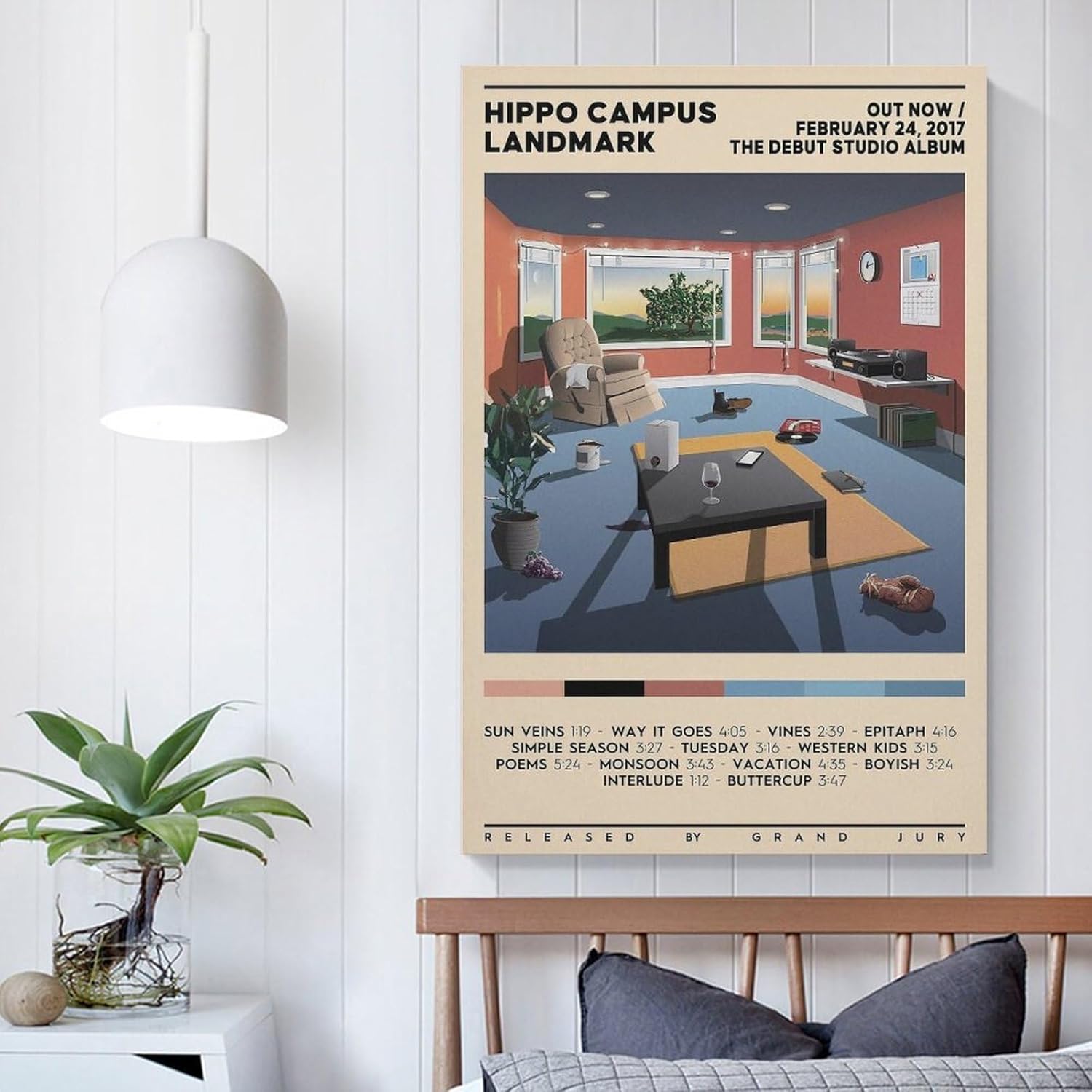 TALLJO Landmark by Hippo Campus (1) Póster de lienzo decorativo para pared, pintura de arte decorativo para sala de estar, dormitorio, regalo, sin