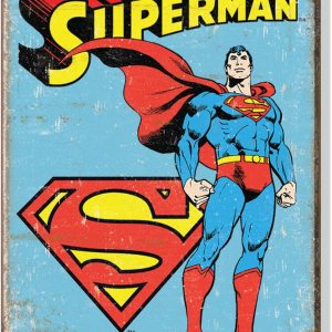Desperate Enterprises Superman – Imán retro para refrigerador, divertidos imanes para oficina, hogar y escuela, fabricado en los Estados Unidos Desperate Enterprises Superman – Imán retro para refrigerador, divertidos imanes para oficina, hogar y escuela, fabricado en los Estados Unidos