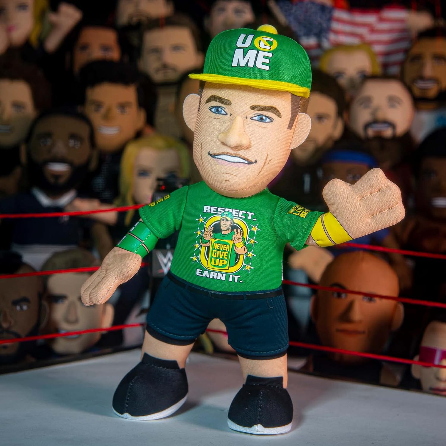 Bleacher Creatures WWE John Cena UCME – Figura de felpa de 10 pulgadas, una leyenda de la lucha libre para jugar o exhibir