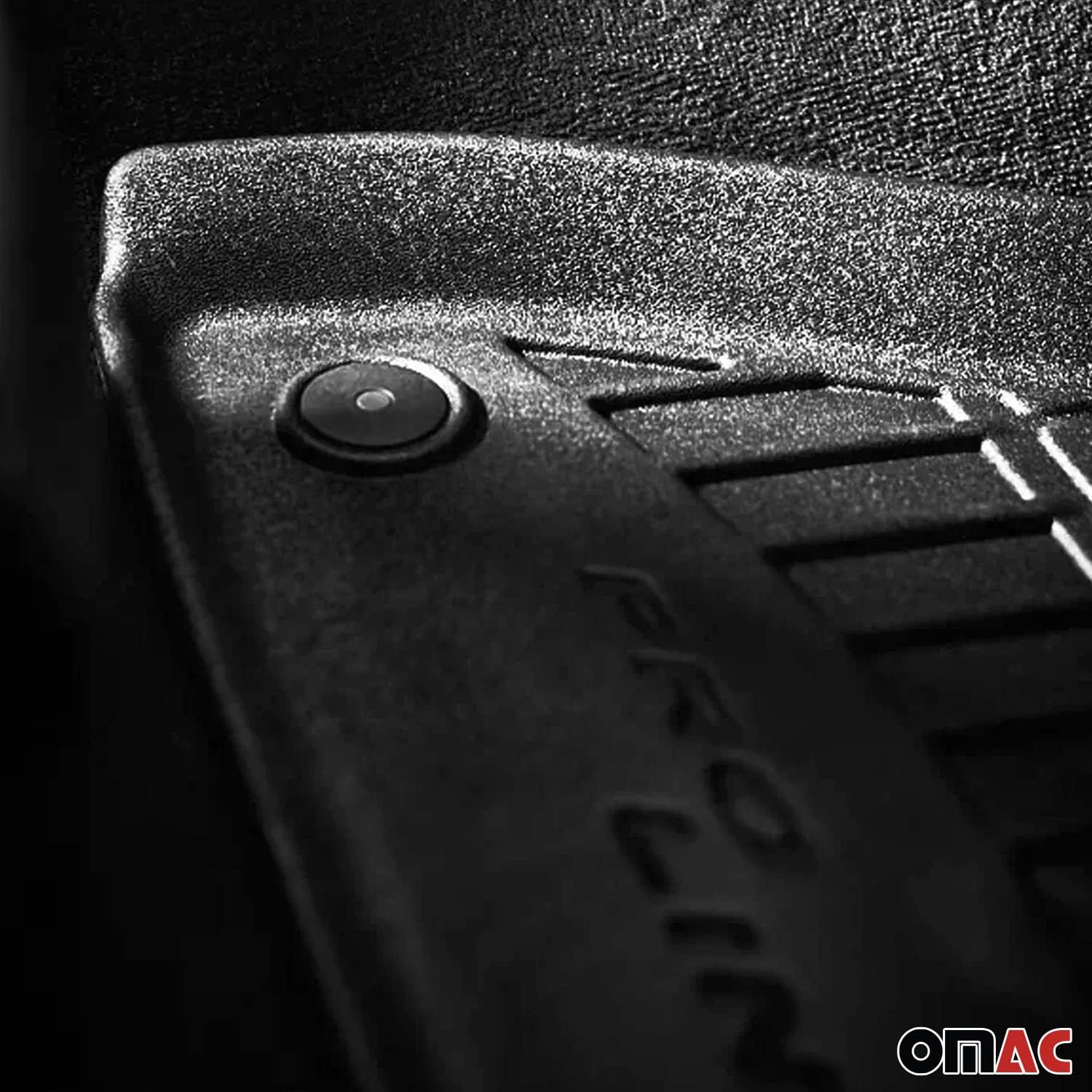 OMAC Alfombrillas prémium para Dodge Grand Caravan 2008 a 2020, juego de revestimientos moldeados 3D delanteros y traseros, protector para todo tipo