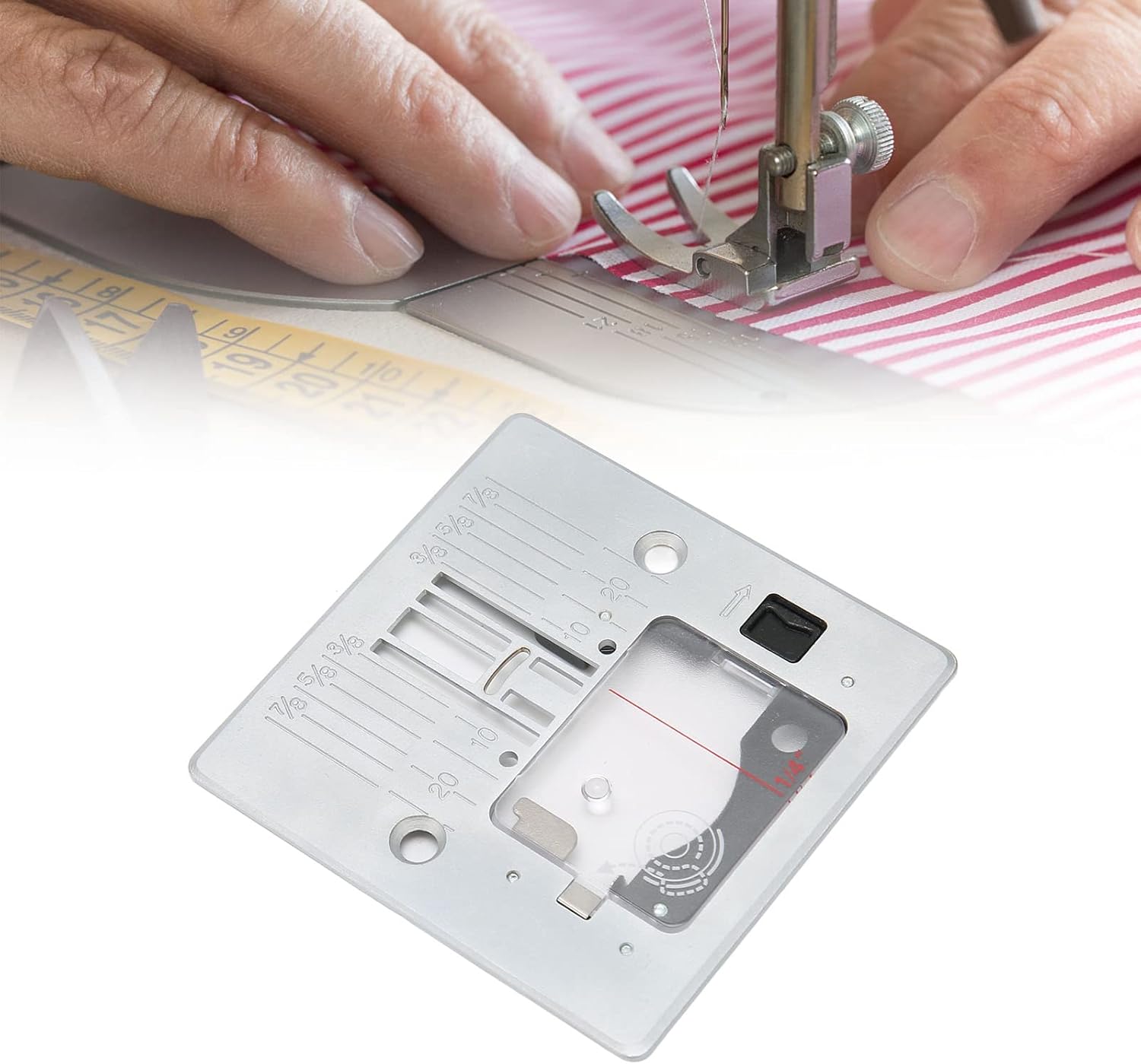 Placa de aguja de coser con placa de cubierta de plástico 416472401 para 3321 44S 4411 Heavy Duty 4423 Heavy Duty 5523 5532 Heavy Duty