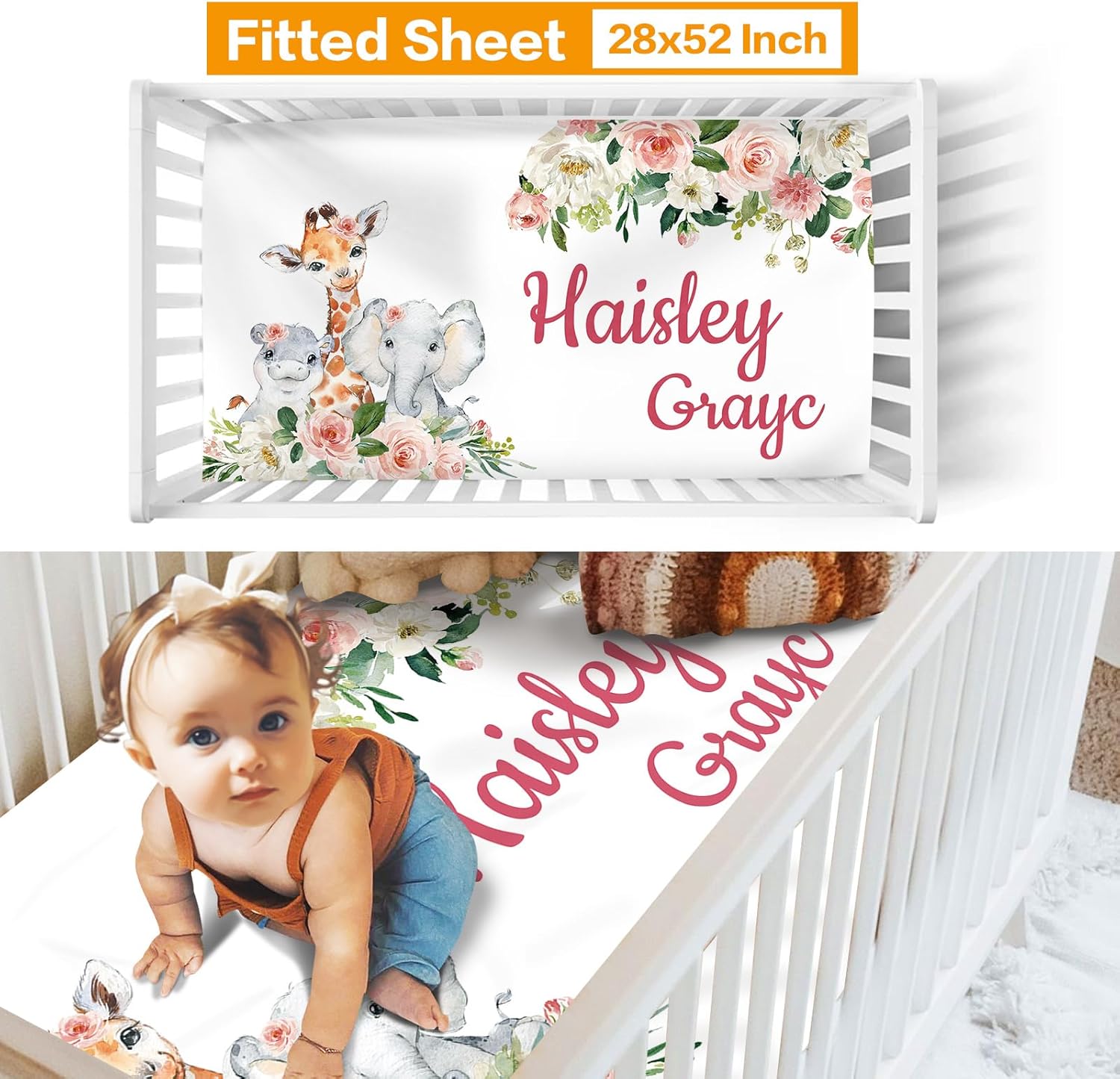 Juego de ropa de cama personalizada para cuna decoración personalizada para guardería, manta de bebé, sábana bajera para cuna, funda para cambiador,