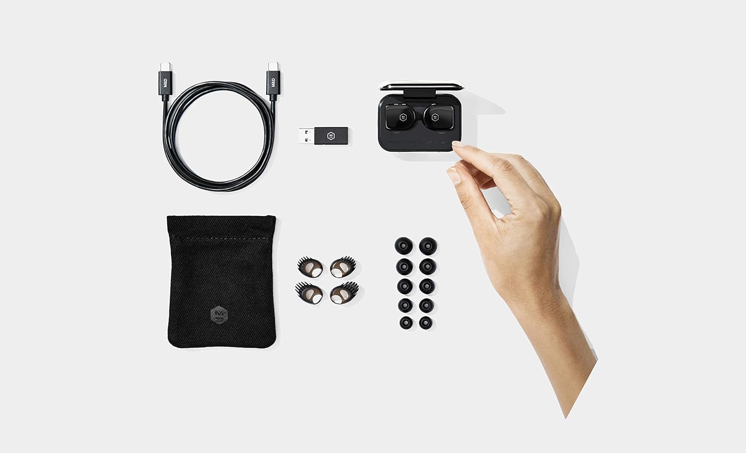 Master & Dynamic True – Auriculares inalámbricos. talla única Negro (Piano Black)