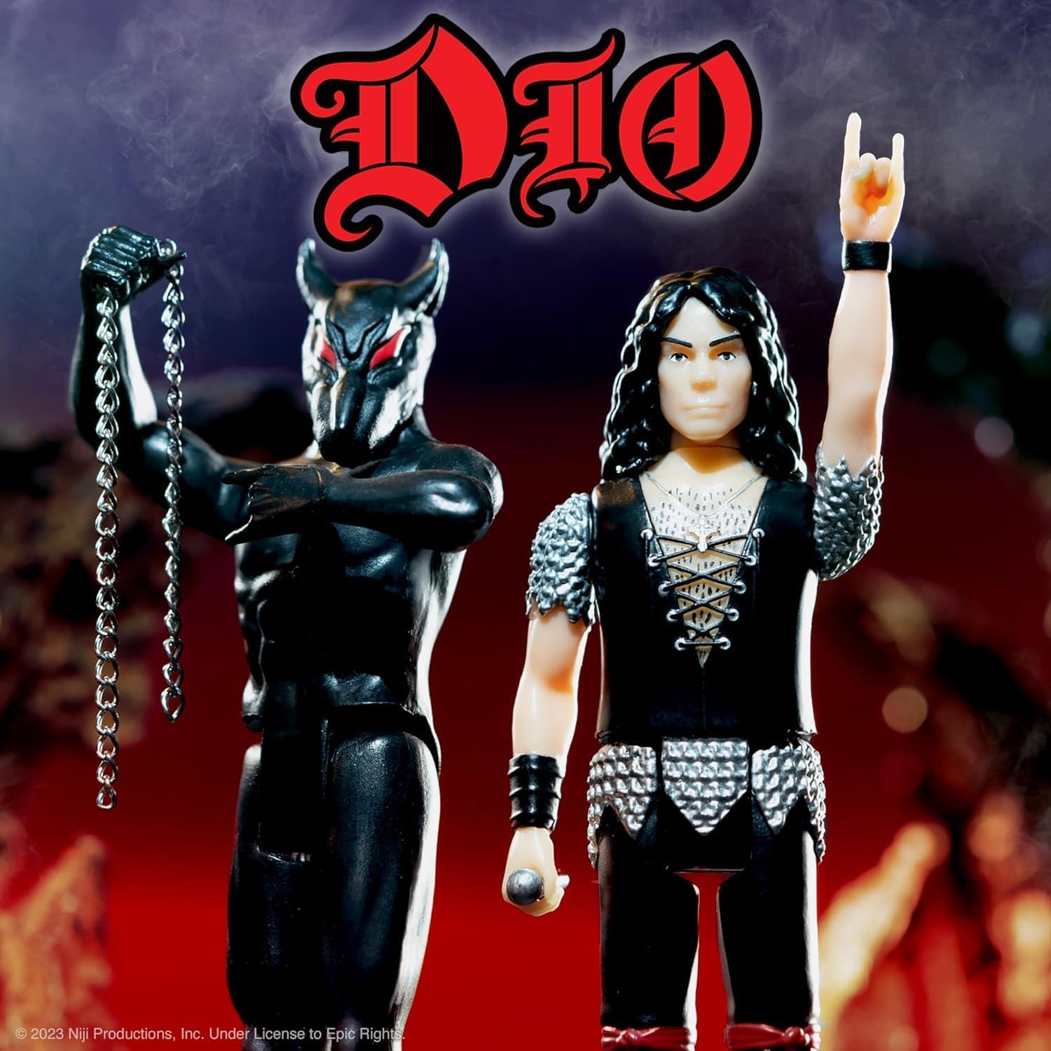 Super7 Ronnie James Dio – Figura de acción Dio de 3.75 pulgadas con accesorio de metal pesado coleccionables y juguetes retro