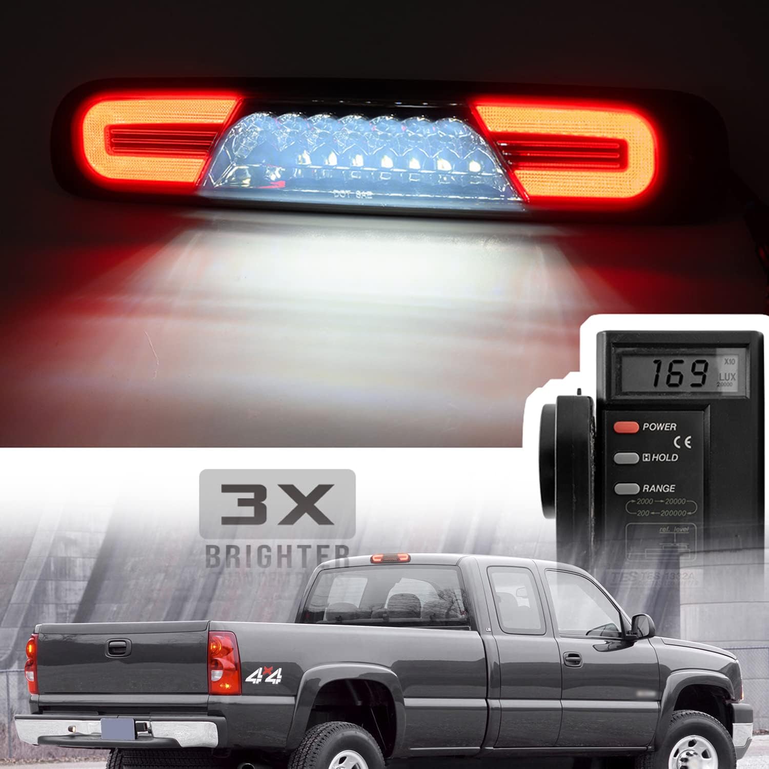 Tercera luz de freno LED de repuesto para Chevy Silverado GMC Sierra 1500 2500 1999-2006 Pickup Trucks Red LED 3rd Brake Center Lámpara de parada de