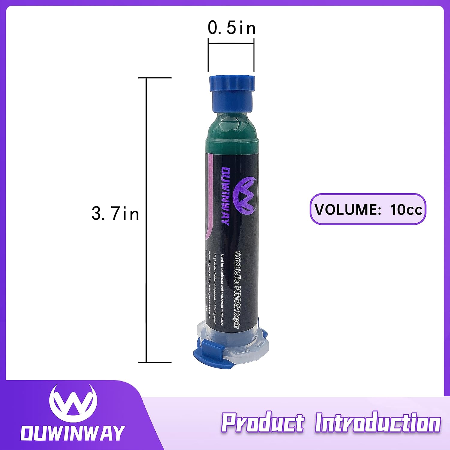 Ouwinway Paquete de 1 máscara de soldadura verde de curado UV, tinta de máscara de soldadura de curado UV, tinta de máscara de soldadura UV, tinta