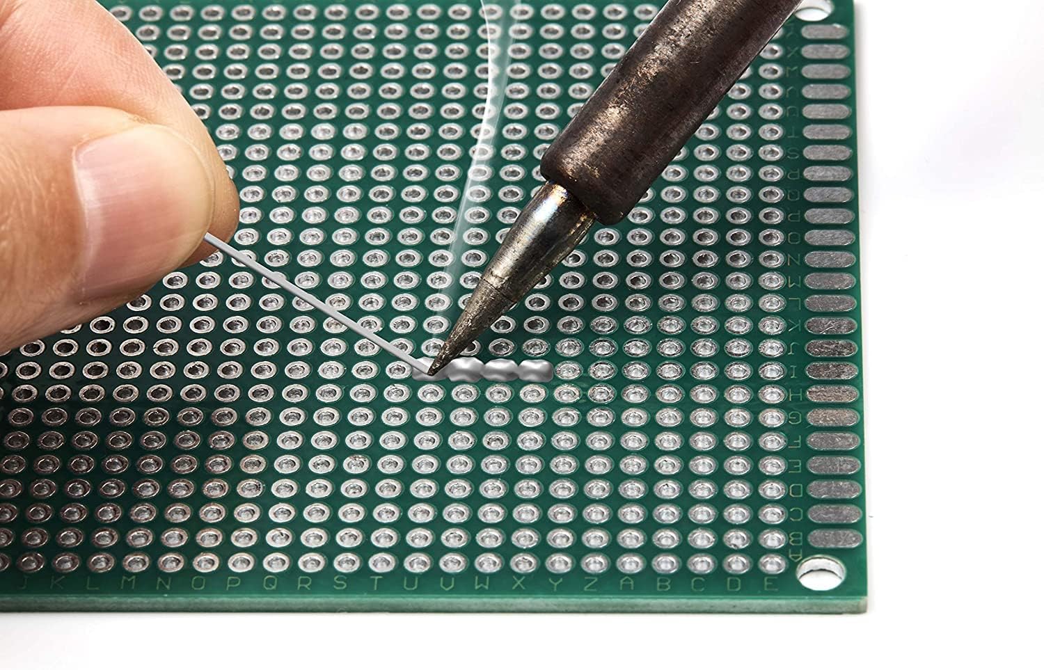 Heyiarbeit Placa PCB de doble cara de 0.8×3.1 in, estañada a través de agujeros, circuito impreso universal, placa proto para soldadura de