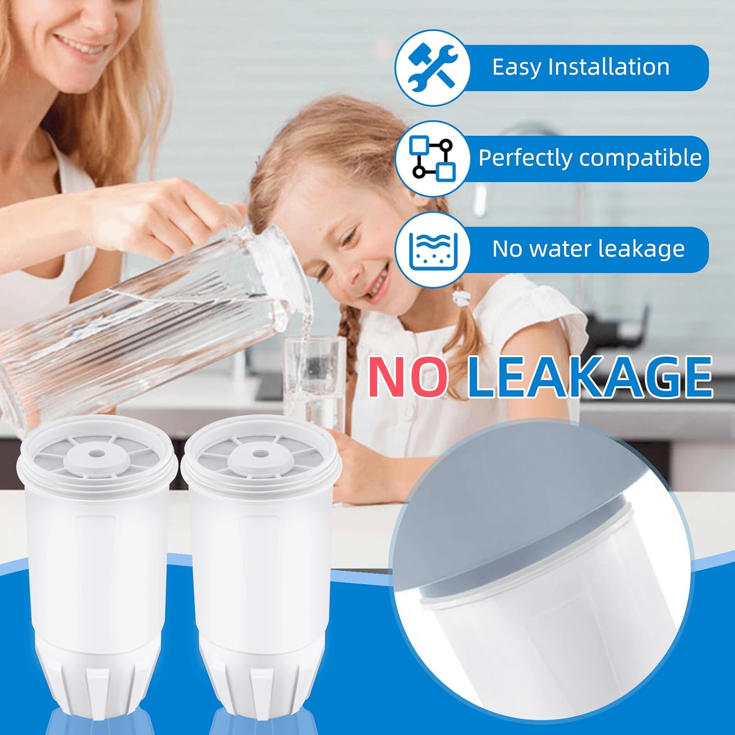 Filtro de reemplazo de agua cero para jarra Zerowater ZR-001