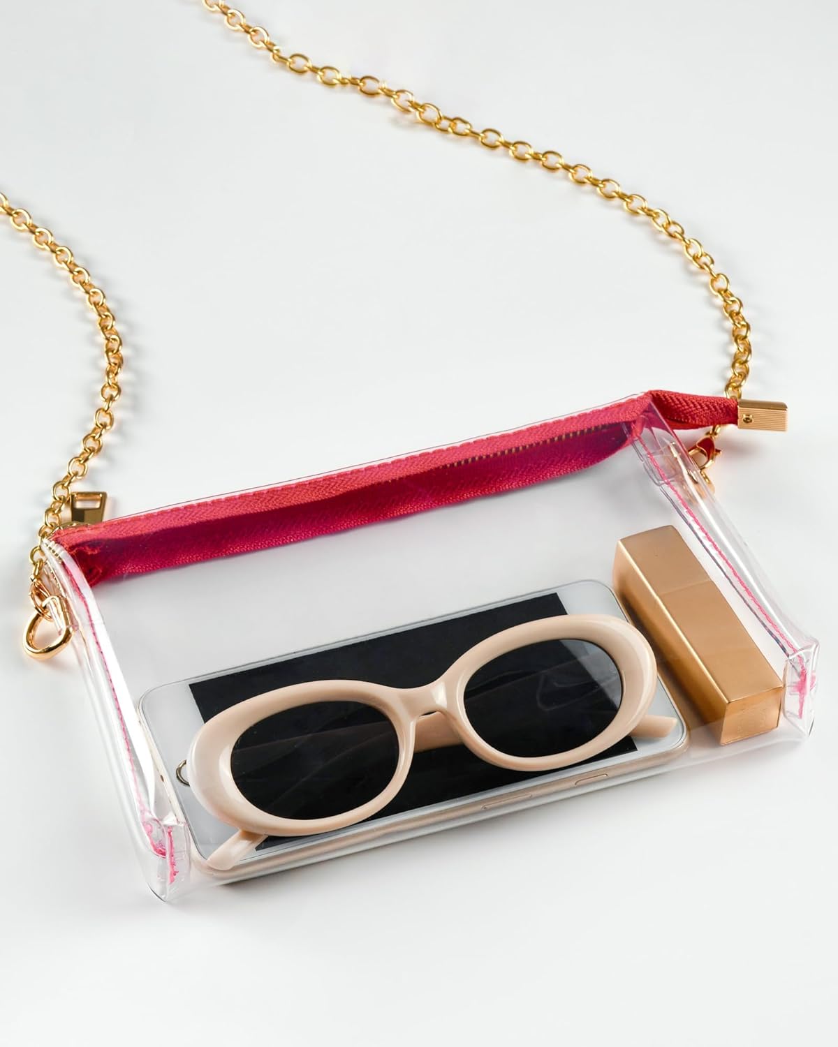 HULISEN Monederos transparentes para mujer, bolso cruzado transparente aprobado para estadios, pequeño bolso transparente para traje de concierto
