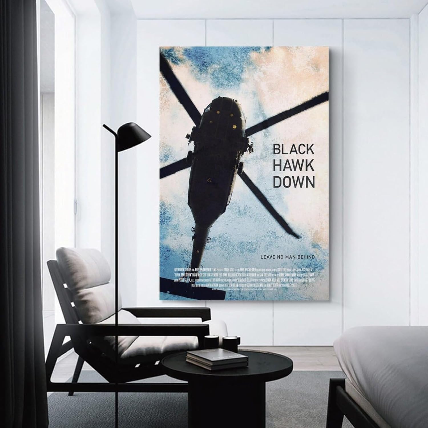 Póster de película de guerra, diseño de halcón negro, decoración de habitación, 3 pinturas artísticas de pared, lienzo, decoración de pared,