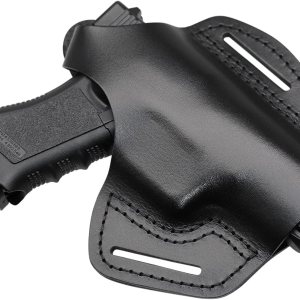 Funda de cuero con 2 ranuras OWB compatible con Glock 17 19 22 26 32 33  S&W M&P ShieldSpringfield XD y XDSPlus todas las pistolas de tamaño similar Funda de cuero con 2 ranuras OWB compatible con Glock 17 19 22 26 32 33  S&W M&P ShieldSpringfield XD y XDSPlus todas las pistolas de tamaño similar