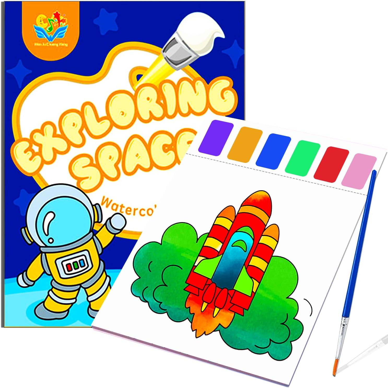 YXOTJHS Juegos de pintura de acuarela para niños, pintura grande con libros de agua, libros de acuarela para colorear para niños de 4 a 8 años,
