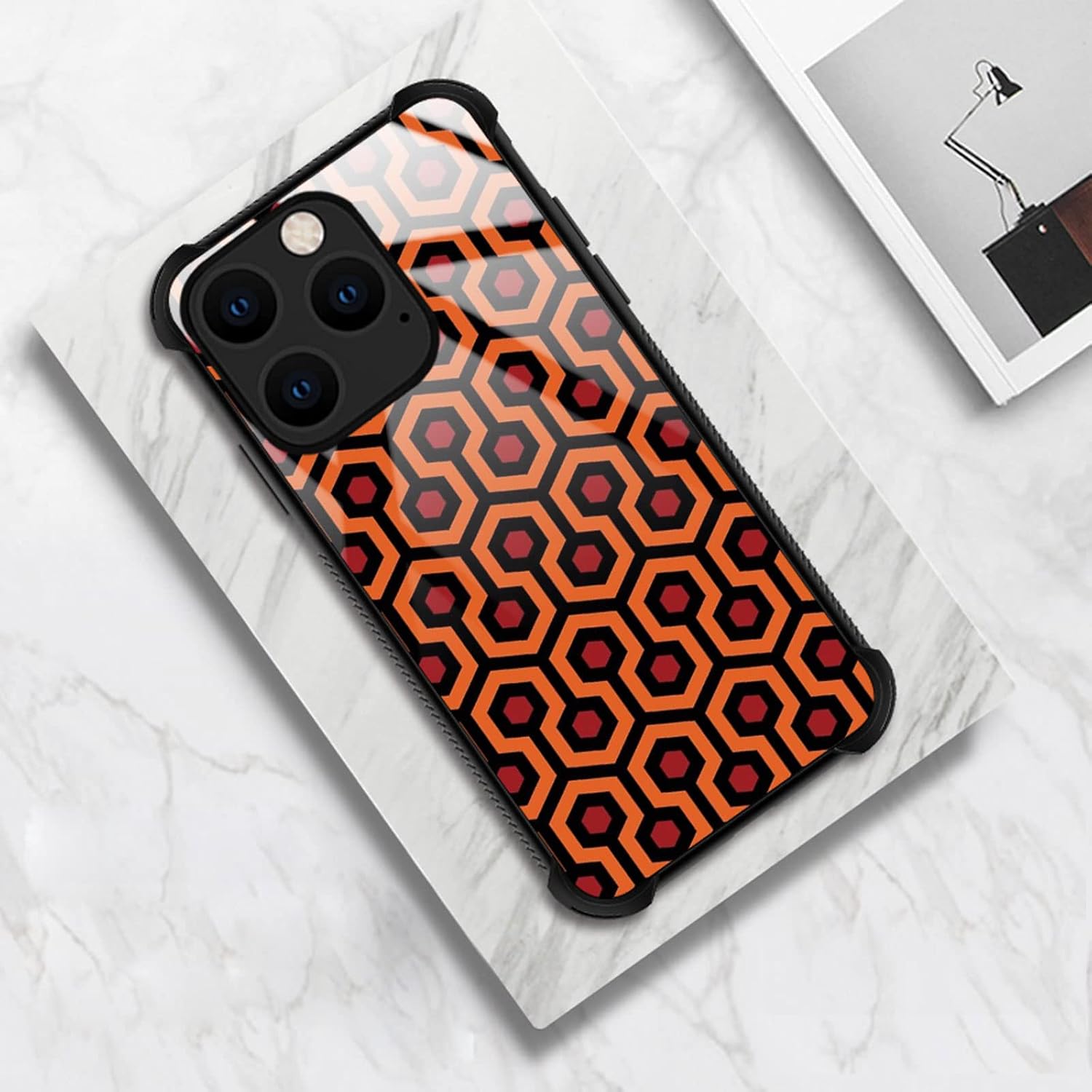CARLOCA Funda compatible con iPhone 14 Pro Max, diseño gráfico de identidad, a prueba de golpes, antiarañazos, de acrílico duro para iPhone 14 Pro