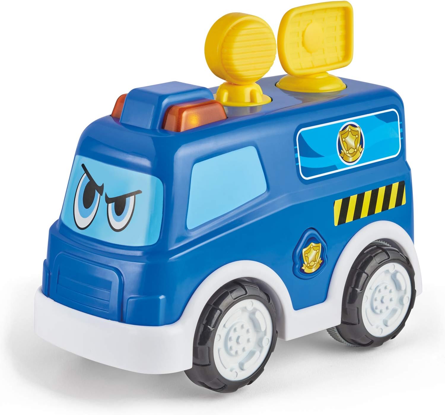 Kidoozie Talk & Roll – Furgoneta de policía RC, vehículo de juguete a control remoto con luces y sonidos para niños pequeños de 2 años en adelante