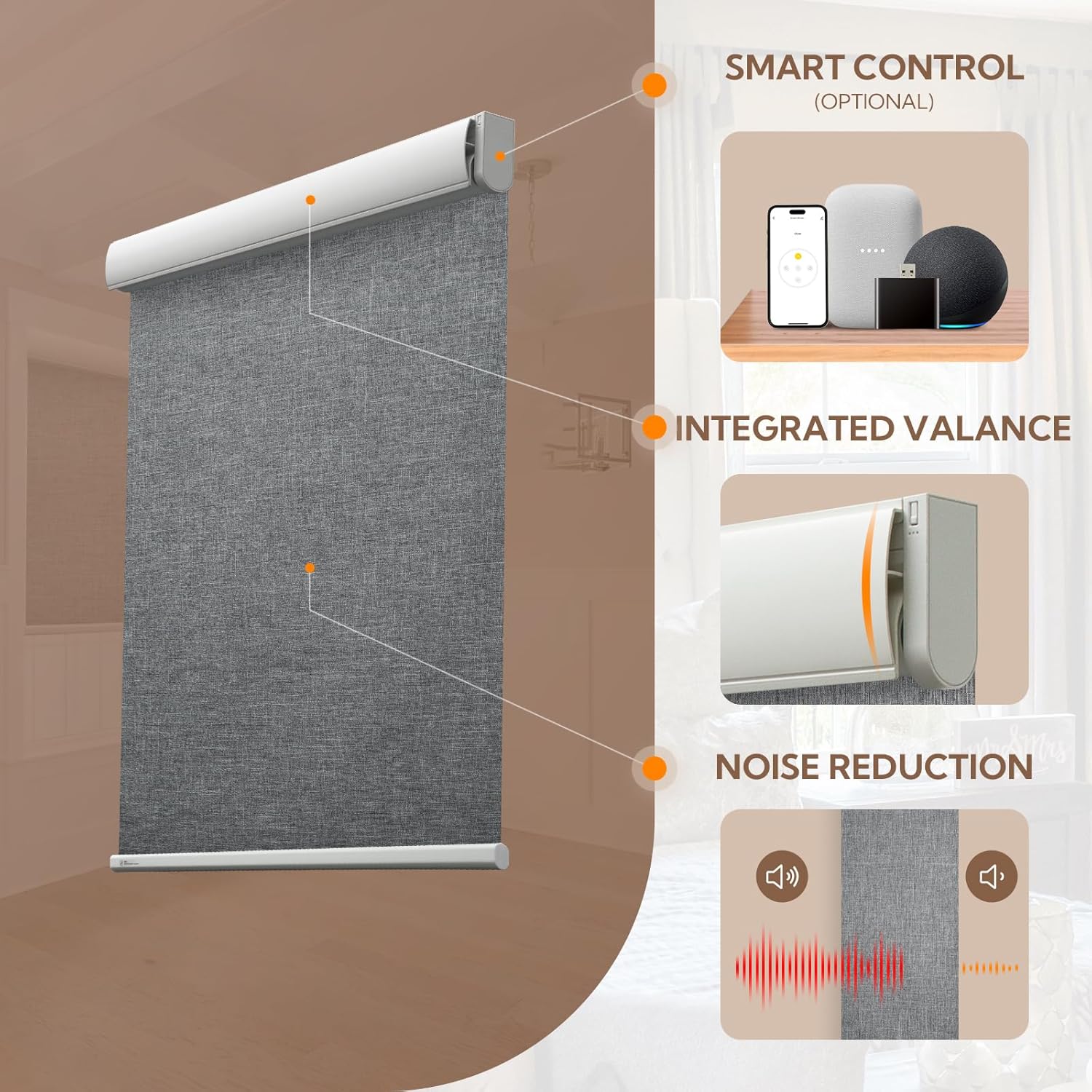 Persianas motorizadas con control remoto, persianas inteligentes opacas para ventana, persianas automáticas inalámbricas, persianas eléctricas