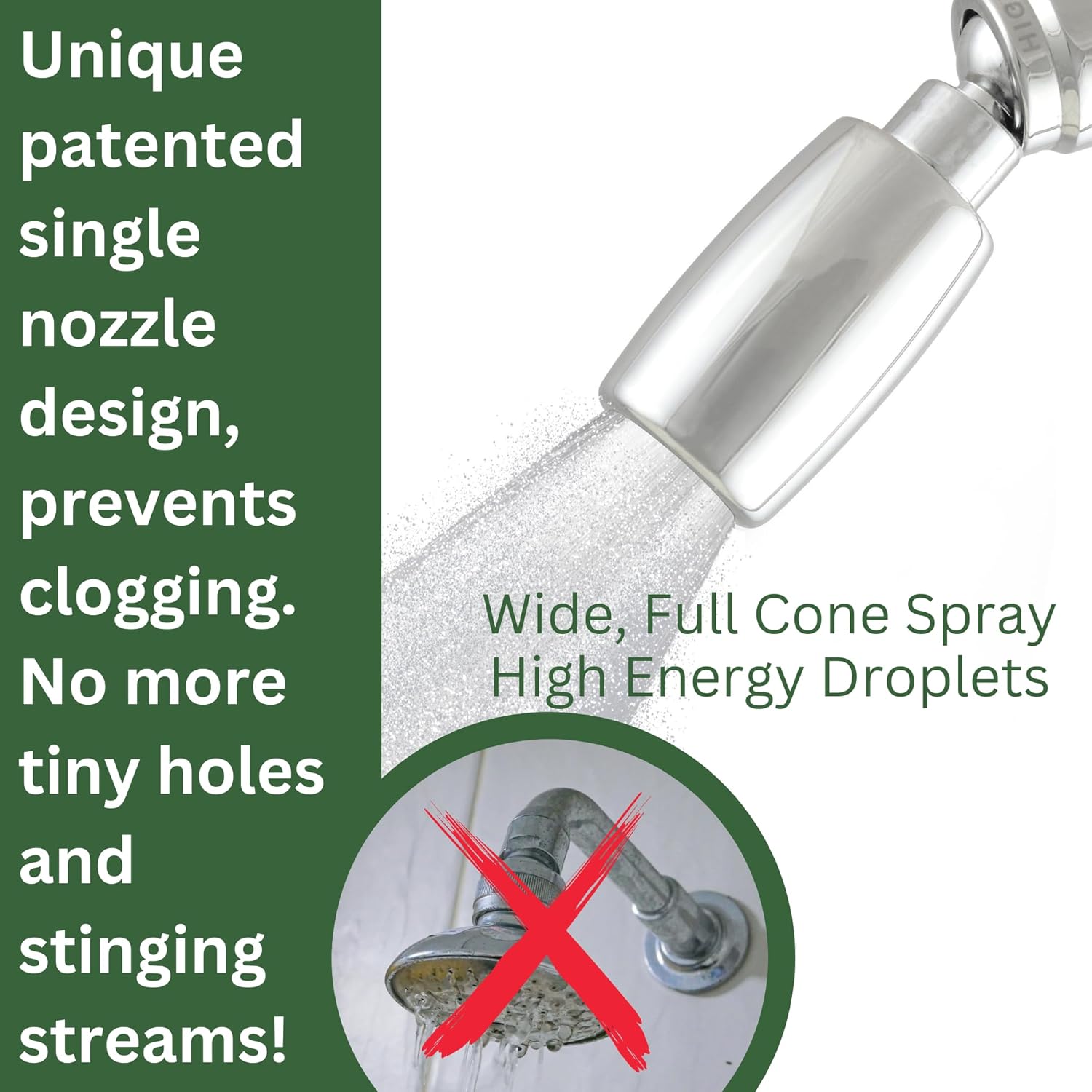 High Sierra Showerheads – Cabezal de ducha clásico totalmente metálico para exteriores – Resistente al vandalismo – Ideal para piscinas al aire