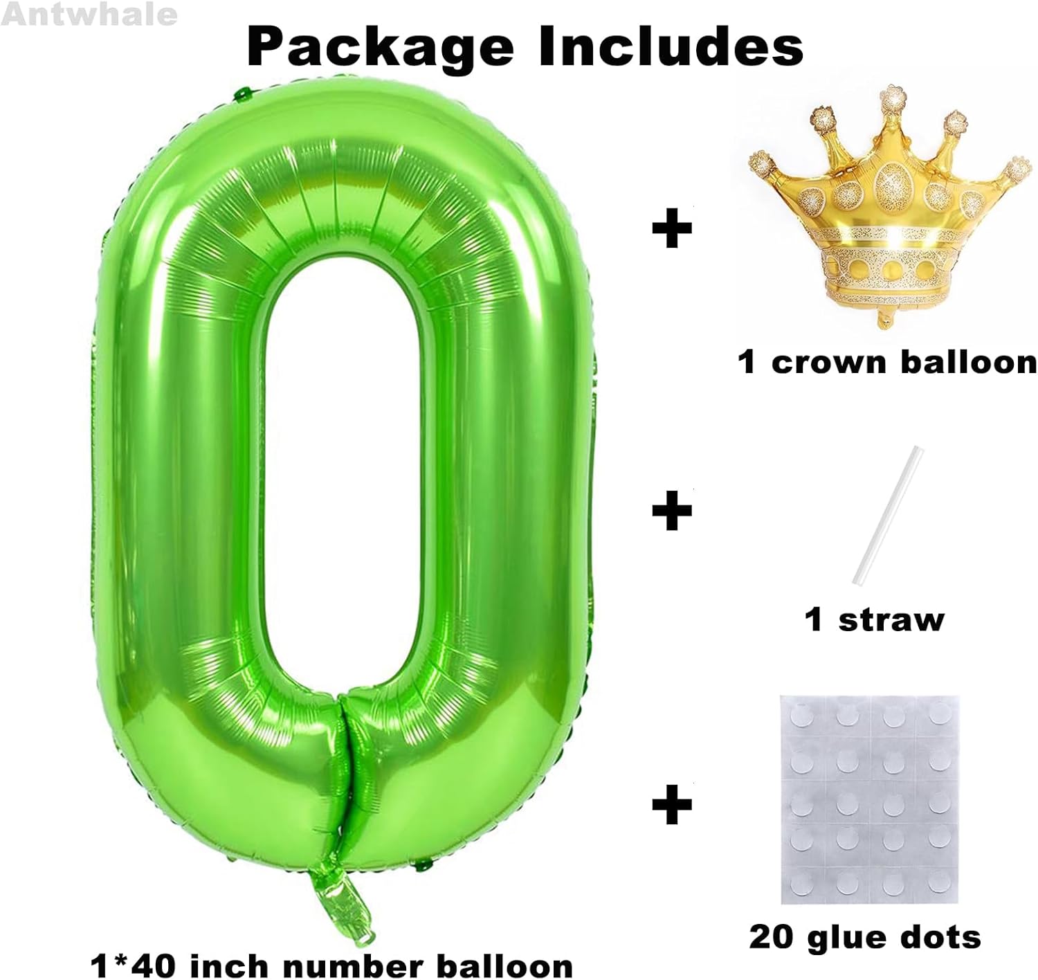 Globos de papel de aluminio de 40 pulgadas con corona dorada desmontable, globos de helio Mylar de gran tamaño para baby shower, fiesta de