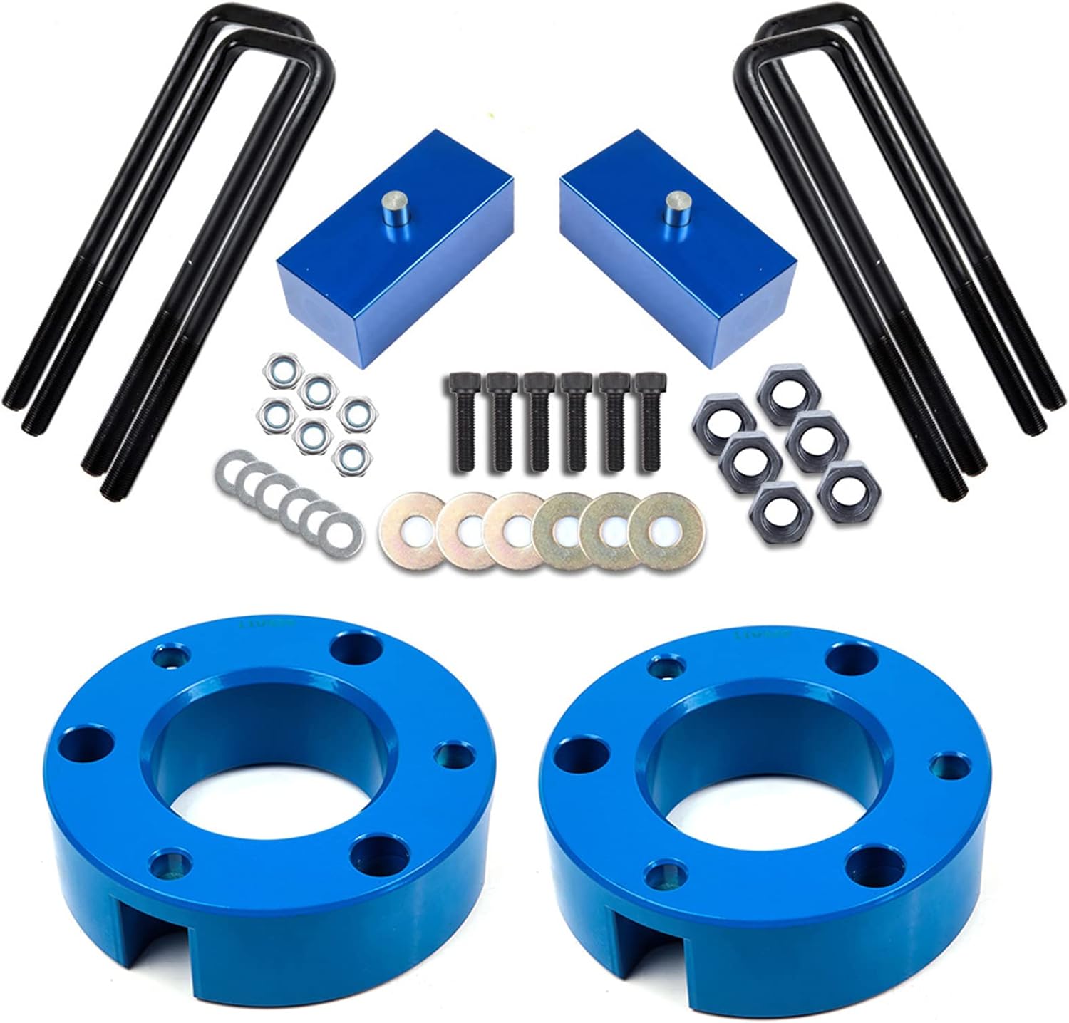 SCITOO Kit de elevación de nivelación trasera delantera de 3 pulgadas de 2 pulgadas para Chevy 2007-2020 Espaciador de puntal de elevación