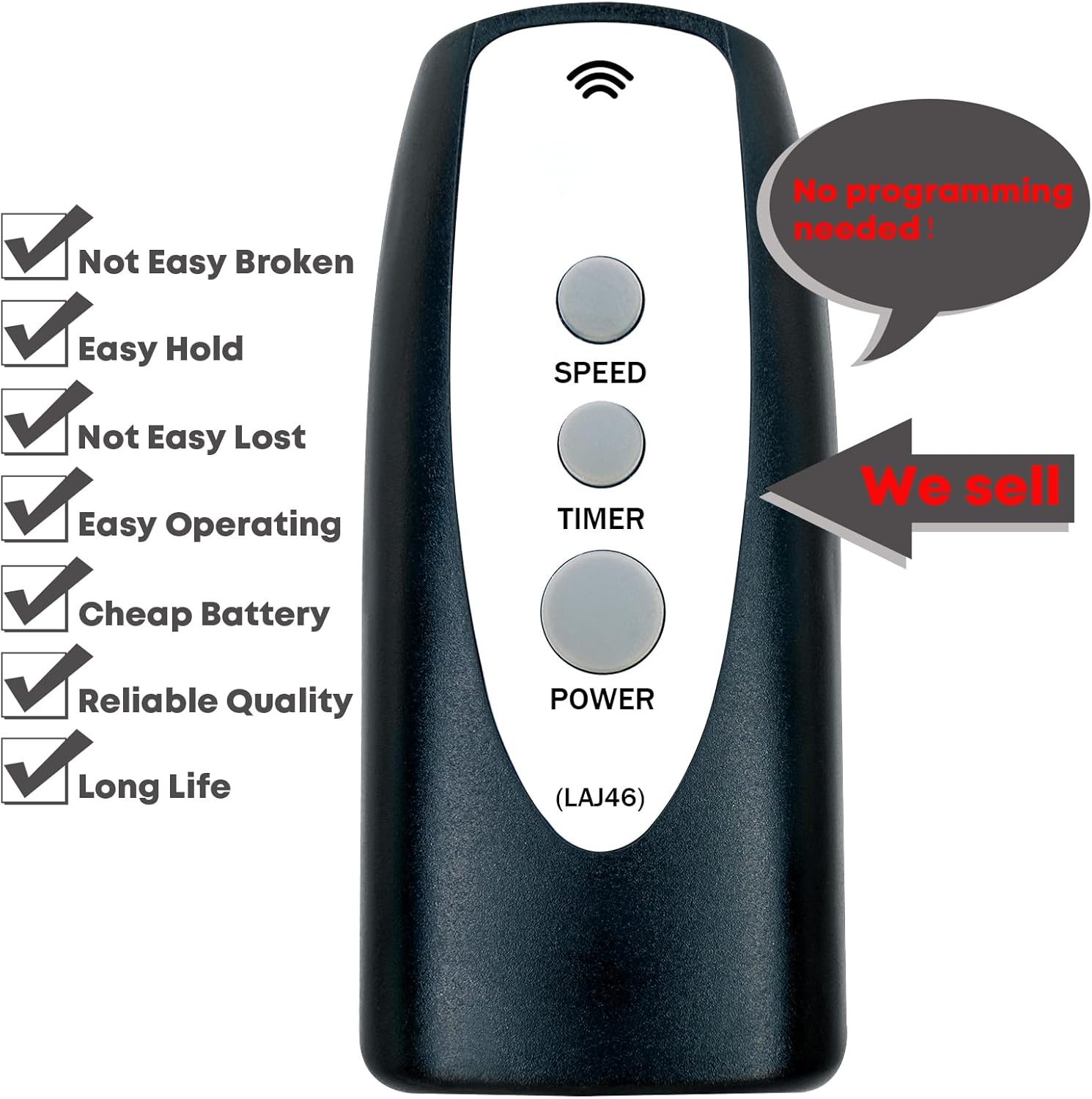 Mando a distancia de repuesto para Lasko 2033654B 2033654 1843 1844 2546 3540 3542 S18625 S18924 1646 1850 1854 1880 1885 2740 27444 3440 Ventilador