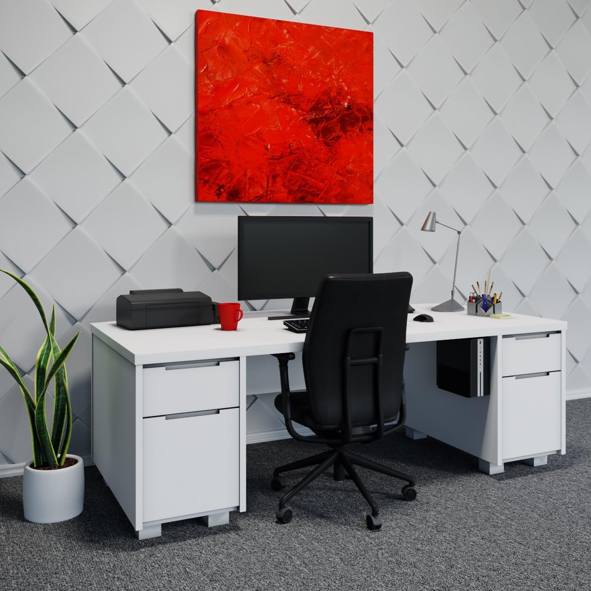 Oeveo Montaje lateral 174-11H x 7.2W x 13D  Soporte de pared para computadora para torres de computadora de tamaño completo  Fabricado en Estados