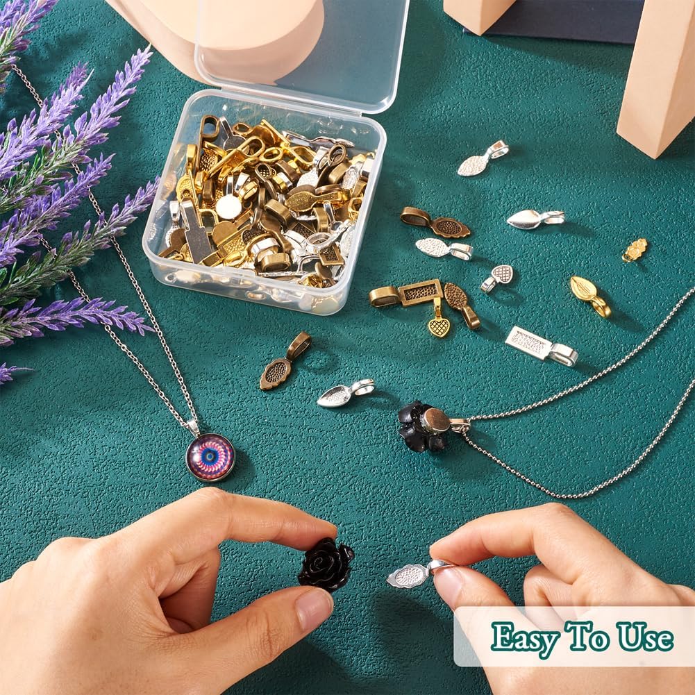 MegaPet – 126 dijes tibetanos para colgar en forma de balas planas para pala, cuchara, ganchos para manualidades, aretes, pulseras, collares,