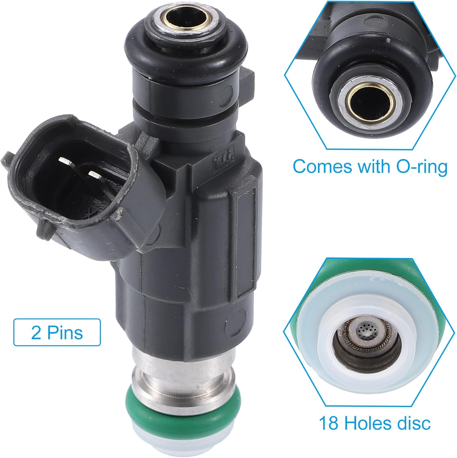 X AUTOHAUX 6 inyectores de combustible 16600-AE060 FBJC101 para Nissan Altima 2002-2005 para Nissan Maxima 2002-2003 para Nissan Murano 2003 3.5L
