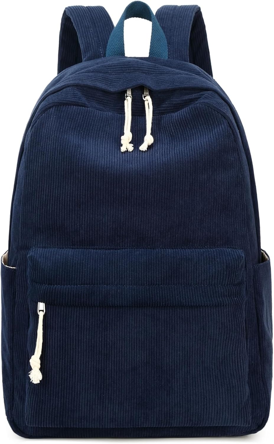 Bluboon Mochila para niña y mujer, mochila escolar para computadora portátil, mochila de viaje, mochila floral, Pana Azul, Mochila de pana