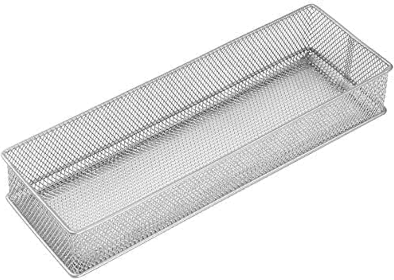 YBM HOME Organizador de cajones de malla plateada y almacenamiento para cajones de cocina, sirve como soporte de suministros escolares, cesta