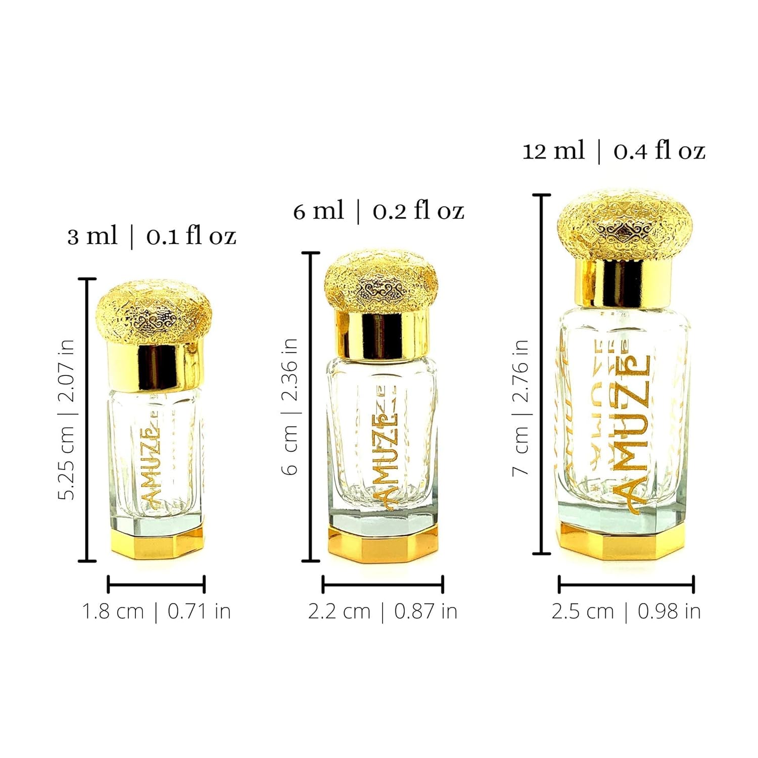 Ámbar dulce, 0.2 fl oz  Aceite de perfume premium  Aceite Attar  Sin alcohol  Vegano y libre de crueldad  por Amuze Fragrance