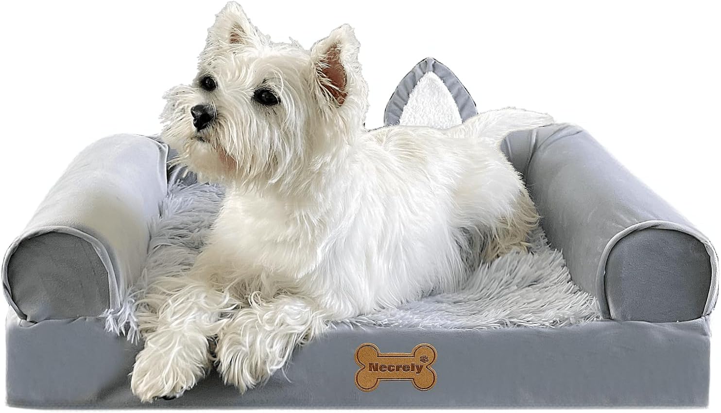 Camas para perros pequeños, medianos y grandes, sofá cama para perros con forro y parte inferior antideslizante de 27.6 x 19.7 x 5.9 pulgadas. Sofá