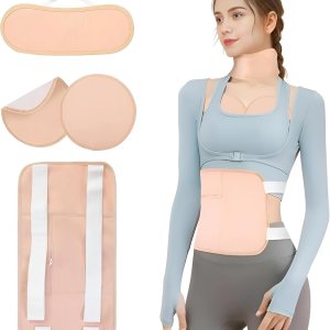 RAIMEET Paquete de aceite de ricino de algodón orgánico, 4 piezas ajustables y reutilizables, juego de parches de aceite de ricino anti fugas para RAIMEET Paquete de aceite de ricino de algodón orgánico, 4 piezas ajustables y reutilizables, juego de parches de aceite de ricino anti fugas para