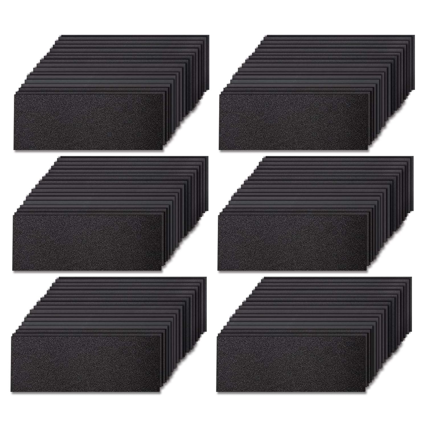 Papel de lija de lija, 102 piezas de grano surtido 80120150180240320360400500600800100012001500200025003000 hojas de lijado abrasivo seco húmedo